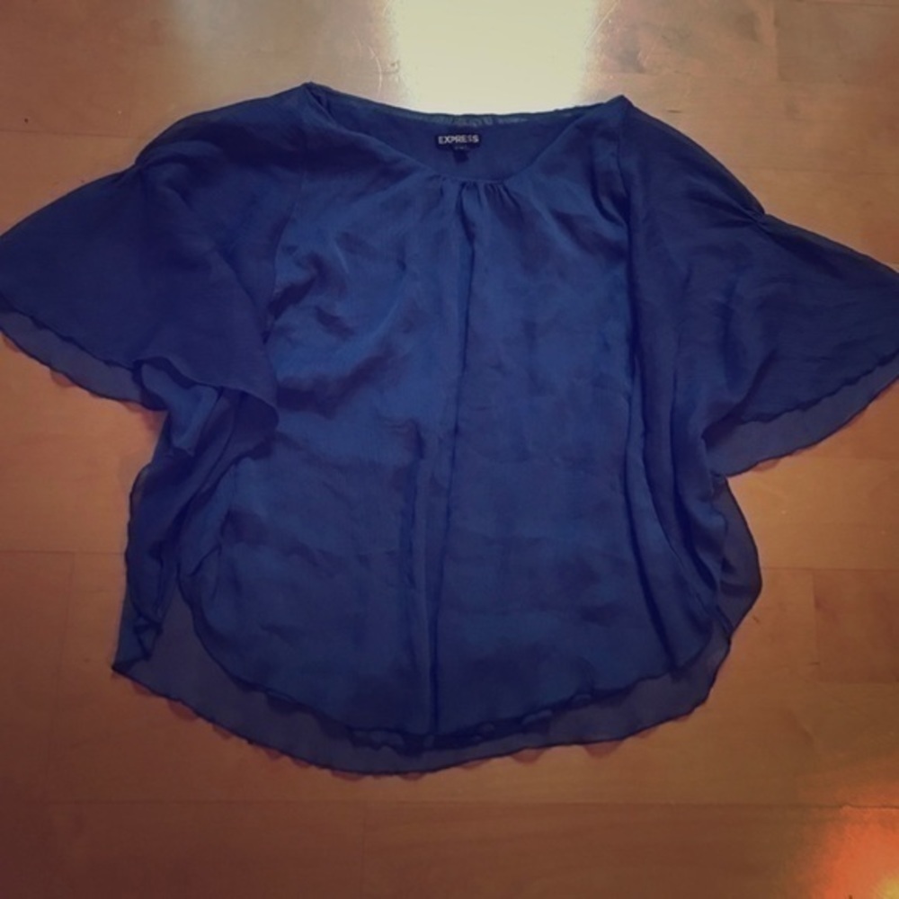 Express Purple Flowy Butterfly Top Size‎ Small